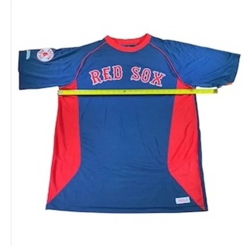NWT Red Sox Stitches MLB Baseball Jersey‎ Shirt Mens Large Blue Red Short Sleeve
